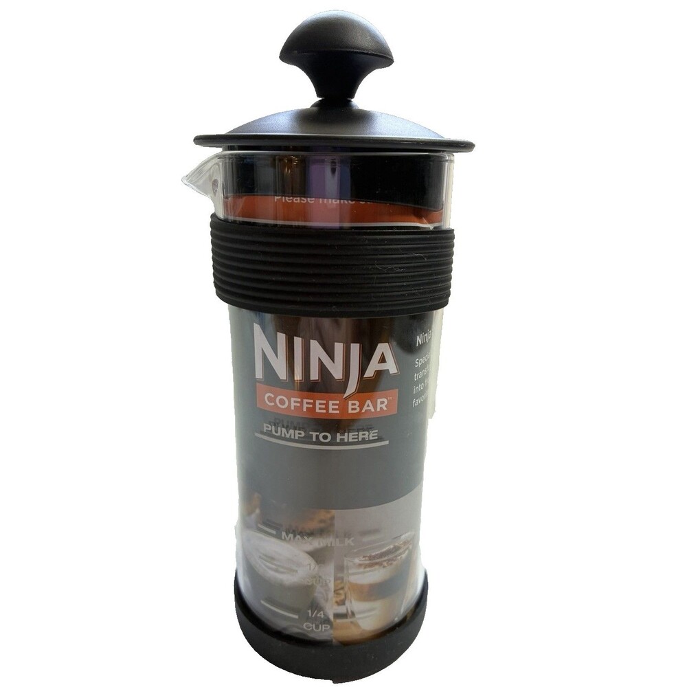 Ninja Coffee Bar Easy Milk Frother w Information Panel Glass New No Box